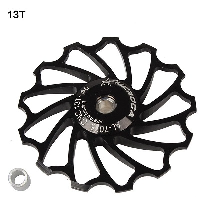 Ceramic Bearing Rear Guide Wheel 13T Black